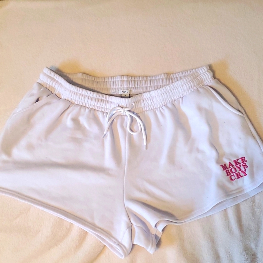 Make Boys Cry White SweatPant Shorts
